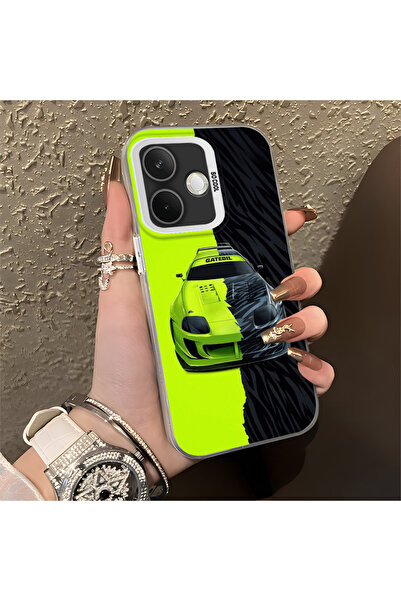 Hontinga حافظة هاتف OPPO A5 Pro 5G متوافقة مع السيليكون ذات الحواف الصلبة ومض...