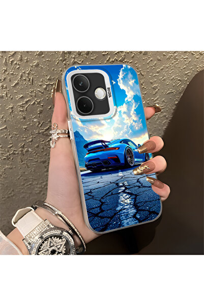 Hontinga حافظة هاتف OPPO A5 Pro 5G متوافقة مع السيارات الرياضية ذات حافة من ا...