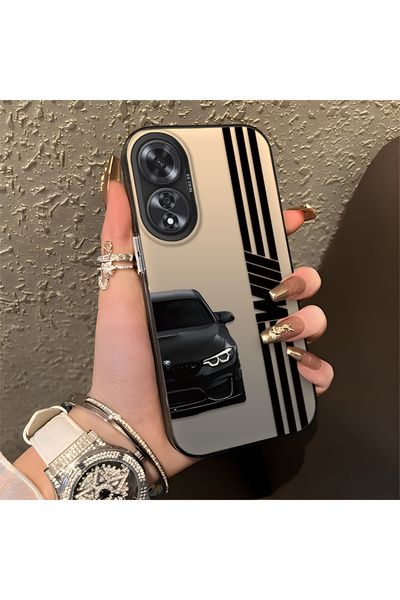Hontinga OPPO A60 Uyumlu Telefon Kılıfı BMW Desenli Silikon Kenar Sert Arka A...