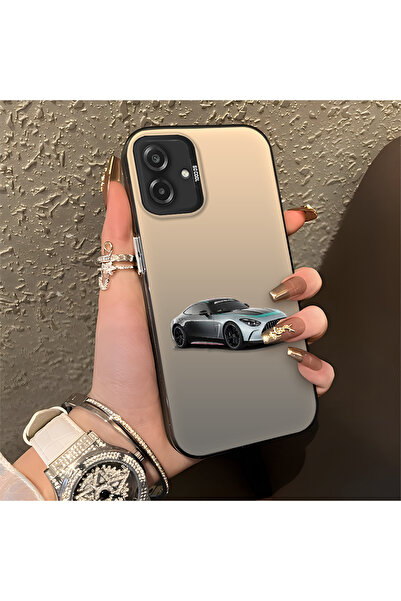 Hontinga حافظة هاتف سامسونج جالاكسي A07 متوافقة مع حافة السيليكون الصلبة ومضا...