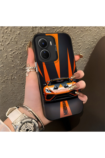 Hontinga حافظة هاتف لامبورغيني متوافقة مع هاتف Vivo Y16 مصنوعة من السيليكون ا...