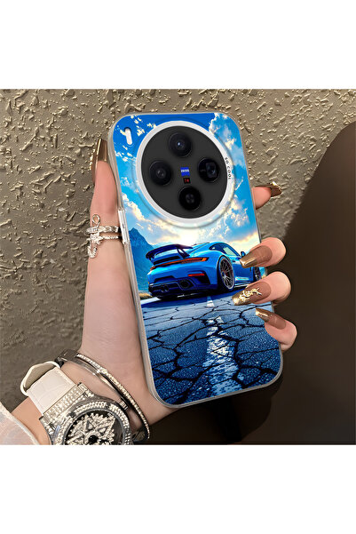 Vivo X300 Compatible Sports Car Silicone Edge Hard Rear Anti Fall Phone Case