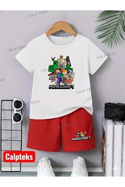 CALP TEKS Kareminecraft Printed Summer Shorts T-Shirt Lower and Upper Summer Set