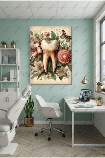 caddeko dsc574 Premium Diş Hekimi Odaları İçin Duvar Sanatı Tablo
