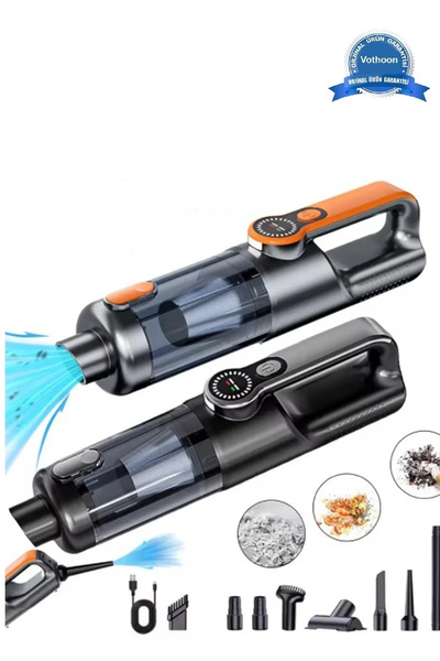 Epilons مكنسة كهربائية للسيارة مزودة بإضاءة لاسلكية بقوة شفط 22.000 باسكال وق...