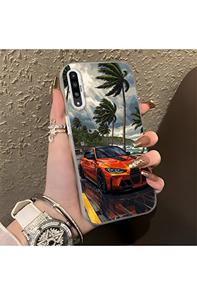 Hontinga حافظة سيليكون متوافقة مع هاتف سامسونج جالاكسي A30S ذات حافة صلبة ومض...