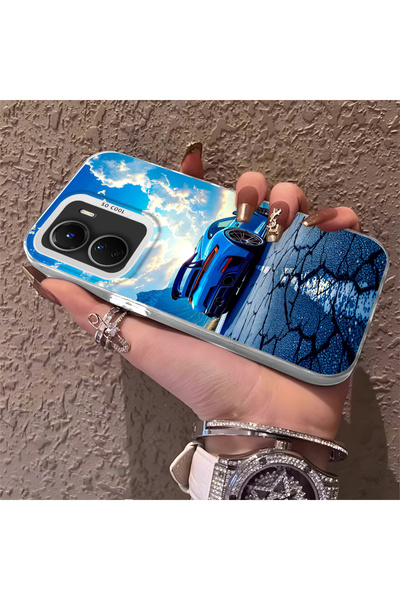 CHICASELUX حافظة من السيليكون ذات حافة صلبة ومضادة للسقوط للسيارة الرياضية مت...