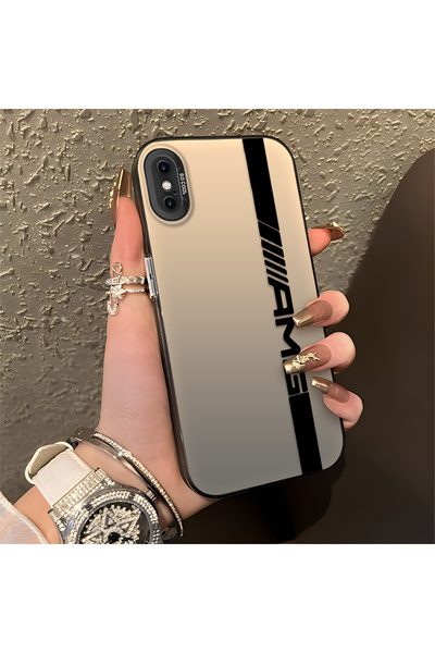 Hontinga iPhone XS Max Uyumlu Silikon Kenar Sert Arka Anti Düşme Telefon Kılı...