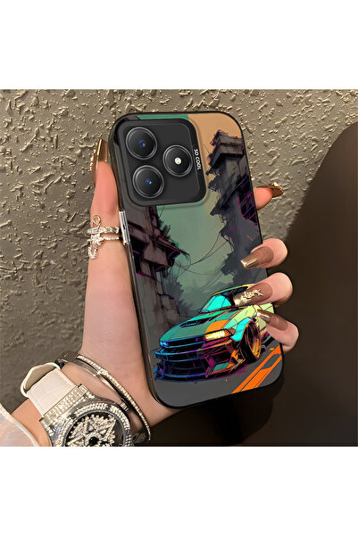 Hontinga حافظة هاتف Realme C61 متوافقة مع السيارات الرياضية، مصنوعة من السيلي...