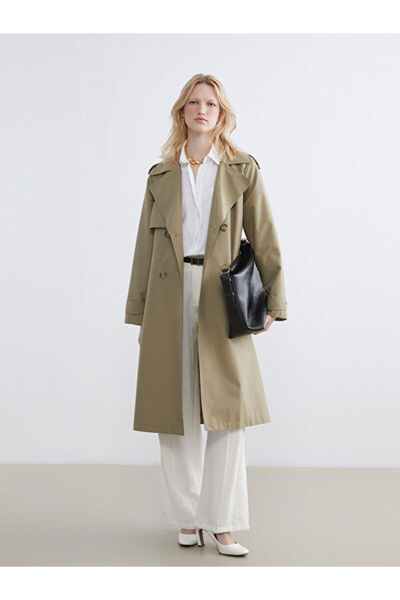 LC Waikiki I Double-Breasted Roba Collar Women's Trench Coat from Freezen Store