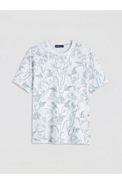 LC Waikiki Özmarka New Season Crew Neck Patterned Men's T-Shirt