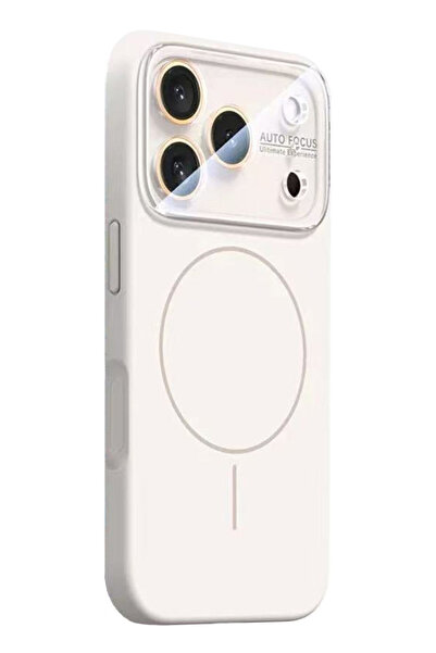 Maxcell Husa Silicon SoftThin, MagConverse, FlexiCase pentru iPhone 14 Pro, Alb