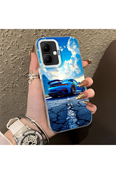 Hontinga حافظة هاتف Infinix Smart 10 متوافقة مع السيارات الرياضية ذات حافة من...