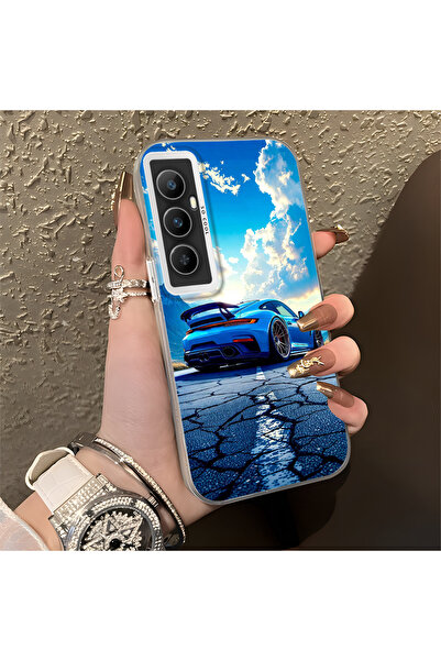 Hontinga حافظة هاتف ريلمي C65 متوافقة مع السيارات الرياضية، مصنوعة من السيليك...