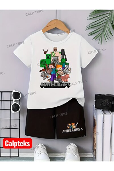 CALP TEKS Kareminecraft Printed Summer Shorts T-Shirt Lower and Upper Summer Set