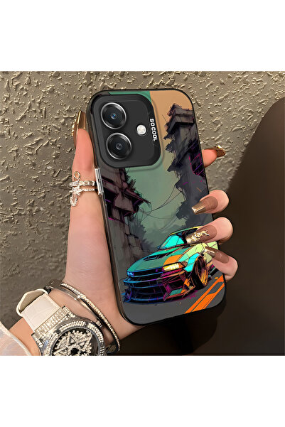 Hontinga حافظة هاتف OPPO A3x 4G متوافقة مع السيارات الرياضية ذات حافة من السي...