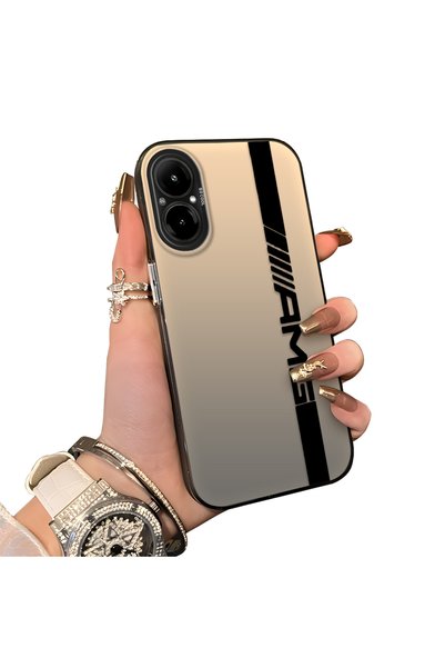 Hontinga Realme 12 Lite Compatible Silicone Edge Hard Back Case Amg Patterned...