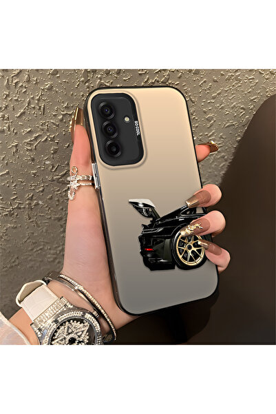 Hontinga حافظة هاتف سامسونج جالاكسي A17 متوافقة مع حافة السيليكون الصلبة ومضا...