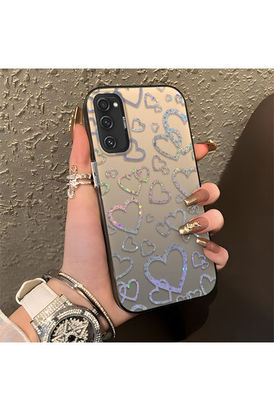 Hontinga Samsung Galaxy S20 Fe Compatible Heart Patterned Silicone Edge Hard ...