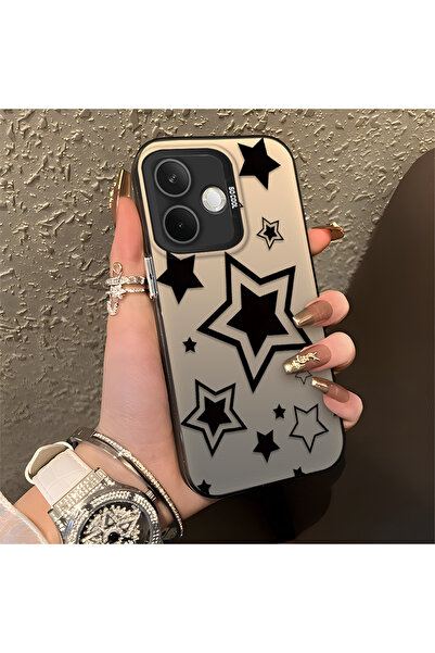 Hontinga حافظة هاتف من السيليكون متوافقة مع OPPO A5 Pro 5G Stars منقوش ذات حا...