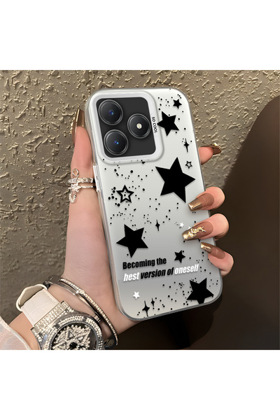 Hontinga حافظة هاتف Realme Note 60 متوافقة مع Yıldızlar منقوش مصنوعة من السيل...