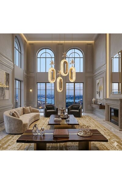 IŞILTI POWER 4'LÜ LEDLİ SARKIT AVİZE