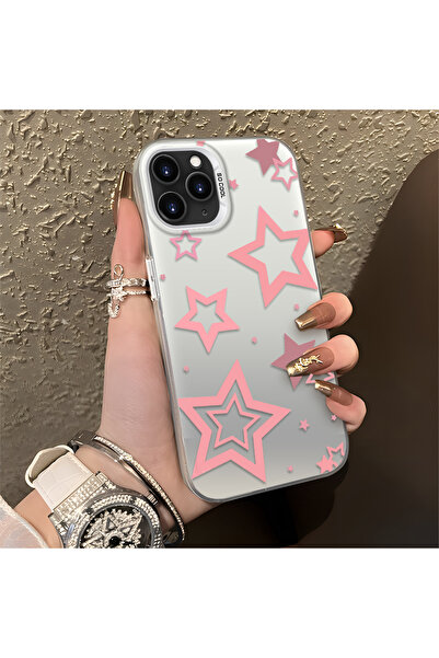 Hontinga iPhone 11 Pro Max Compatible Stars Patterned Silicone Phone Case Edg...