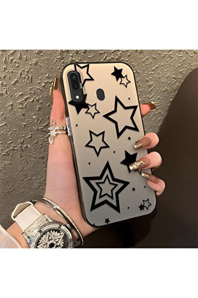 Hontinga Samsung Galaxy A20 Compatible Silicone Edge Hard Back Anti-Fall Phon...