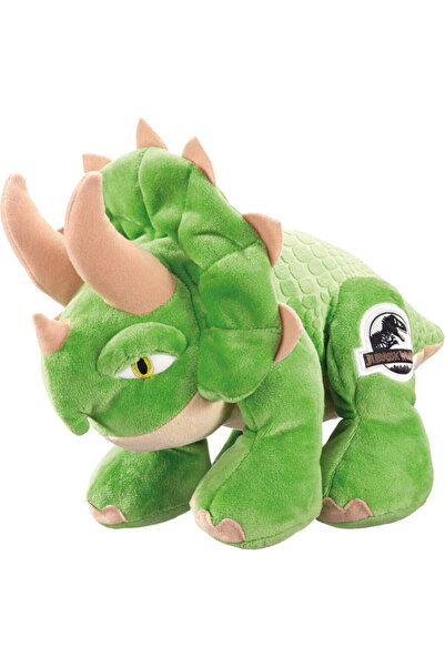 Schmidt Spiele Jurassic World, Triceratops, jucărie de pluș (verde/bej, 25 cm)