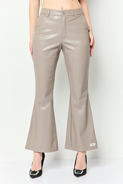 The Giving Movement Women Regular Fit Solid Flared Pants, Grey