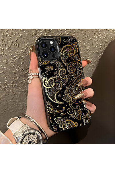 Hontinga iPhone 12 Pro Max Compatible Silicone Edge Hard Back Anti-Fall Phone...