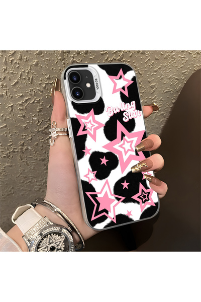 Hontinga iPhone 12 Mini Compatible Silicone Edge Hard Back Anti-Fall Phone Ca...