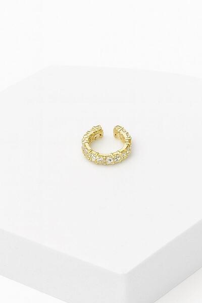 New Obsessions Xoxo Interlocking Baguette Stone Cartilage Earrings