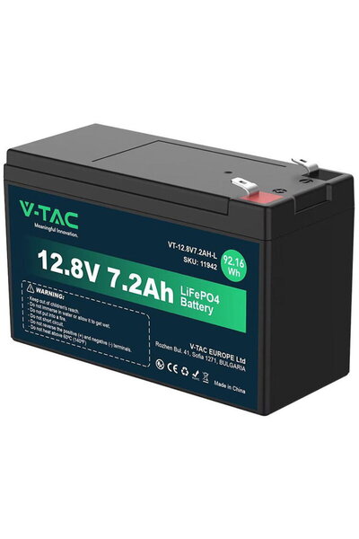 V-TAC ACUMULATOR LITHIUM 12.8V 7.2AH 150X63X93MM