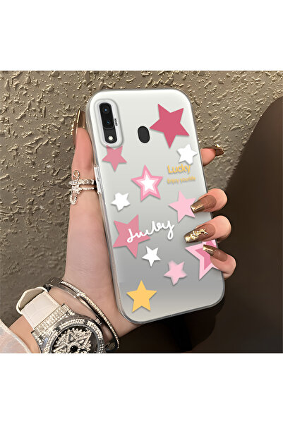 Hontinga حافظة هاتف سامسونج جالاكسي A30 متوافقة مع نجوم ملونة من السيليكون ذا...