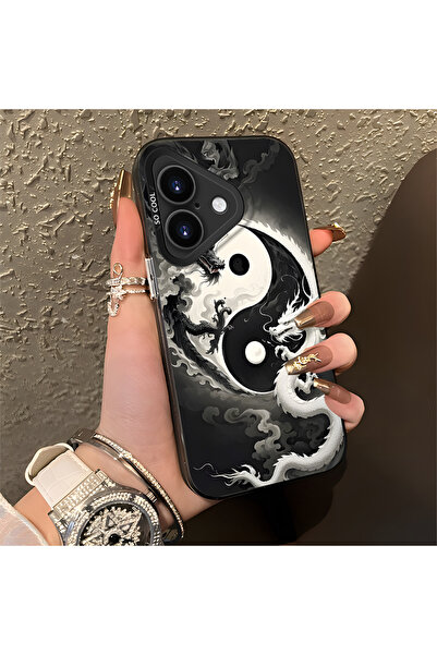 Hontinga حافظة هاتف آيفون 16 بلس متوافقة مع السيليكون ذات الحواف الصلبة والمض...