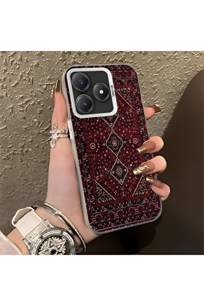 Hontinga حافظة هاتف ريلمي C61 متوافقة مع الحافة السيليكونية الصلبة والمضادة ل...