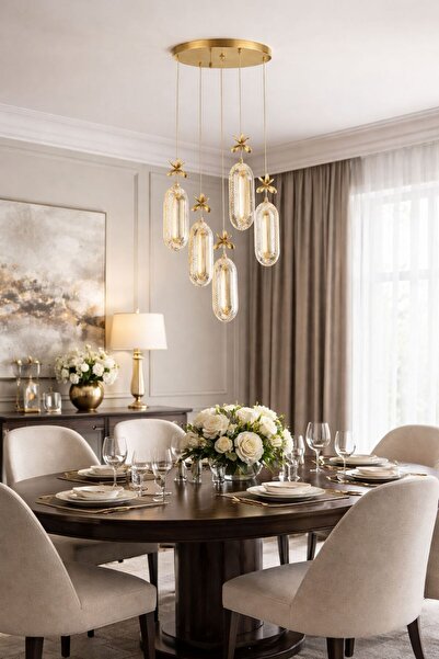 IŞILTI POWER 5'Lİ SARKIT AVİZE