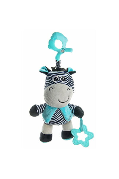Babymix Jucărie de pluș educativă cu clips Baby Mix zebră