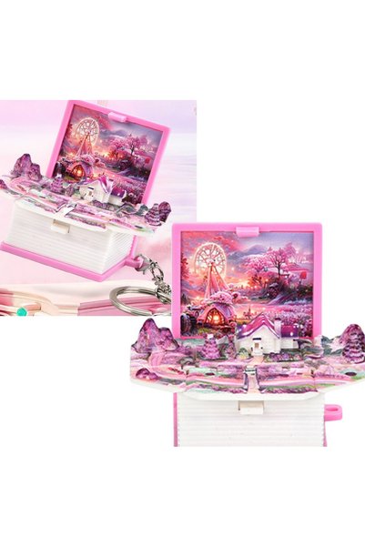 Mihristore 3D Folding Book Puzzle Toy Folding Keychain Mini Puzzle Keychain