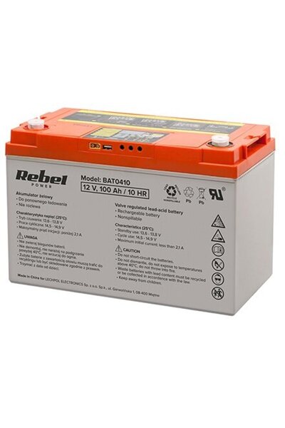 Rebel Acumulator 12V 100AH, VRLA / GEL, Deep Cycle, posibilitate incarcare US...