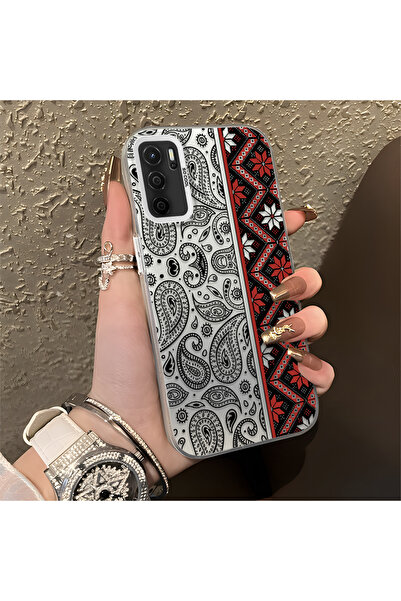 Hontinga حافظة هاتف OPPO A54 4G متوافقة مع سجادة كليم منقوش من السيليكون ذات ...