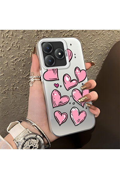 Hontinga حافظة هاتف ريلمي نوت 60 متوافقة مع الحواف السيليكونية الصلبة والمضاد...