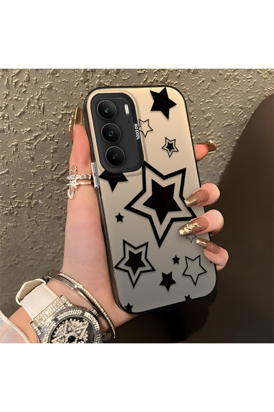 Hontinga حافظة هاتف من السيليكون متوافقة مع Realme C75 Stars منقوش ذات حافة ص...