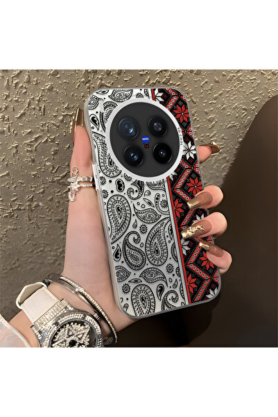 Hontinga حافظة هاتف Vivo X300 Pro متوافقة مع سجادة كليم منقوش من السيليكون ذا...