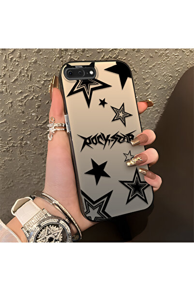 Hontinga iPhone 8 Plus Compatible Stars Patterned Silicone Phone Case Edge Ha...
