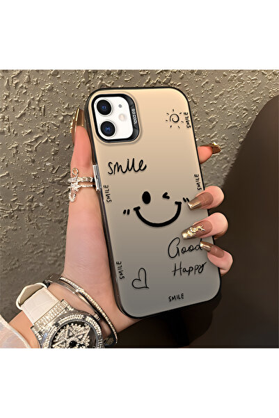Hontinga iPhone 12 Mini Compatible Silicone Edge Hard Back Anti-Fall Phone Ca...