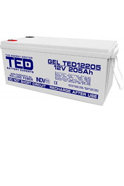TED Electric Acumulator AGM VRLA 12V 205A GEL Deep Cycle 525mm x 243mm x h 22...