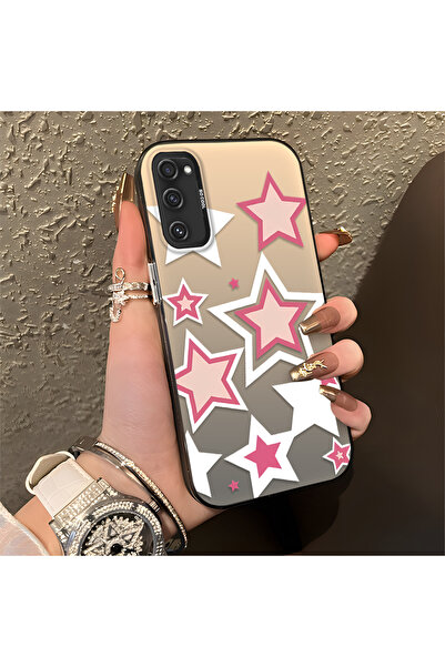Hontinga Samsung Galaxy S20 Fe Compatible Colorful Stars Silicone Edge Hard B...