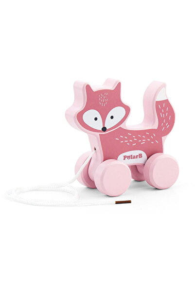 Viga Jucărie de lemn cu sfoară, tip vulpe